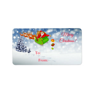 Santa Claus y Navidades renos dan Pegatina