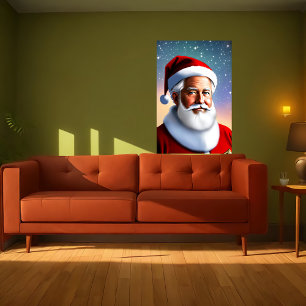 Santa Claus y noche estrellada   Arte IA