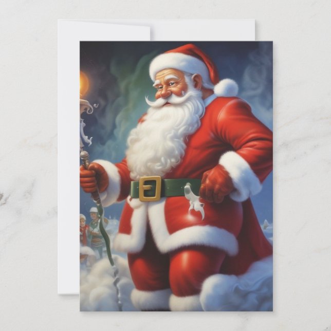 Santa Cláusula Feliz Navidad Feliz Año Nuevo (Anverso)
