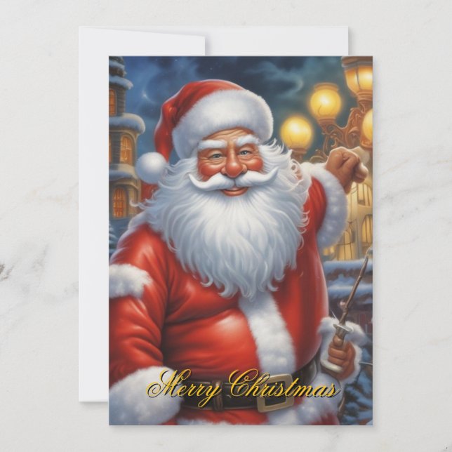Santa Cláusula Feliz Navidad Feliz Año Nuevo (Anverso)
