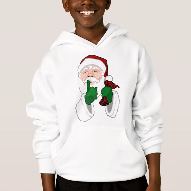 Santa Cláusula Hoodie Shirt Kids Santa Sweashirts (Anverso)