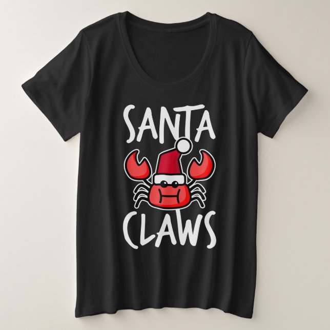Santa Claws Nueva Inglaterra Cangrejo Lindo Navida (Anverso del diseño)