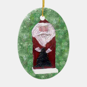 Santa con el ornamento del árbol