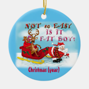 Santa con ornamento de renos