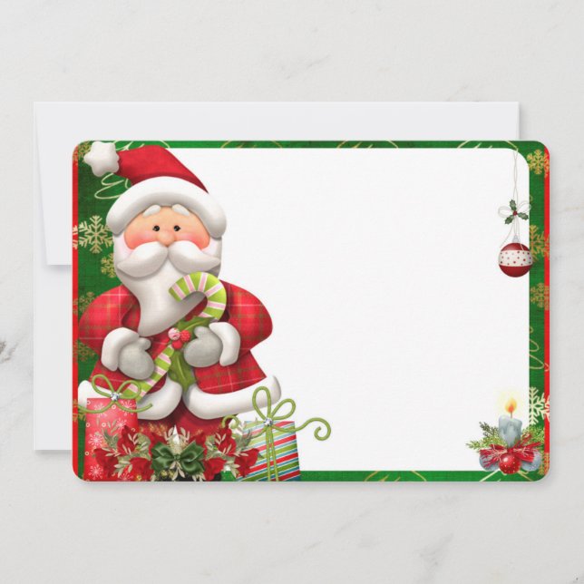 Santa con regalos de Navidad (Anverso)