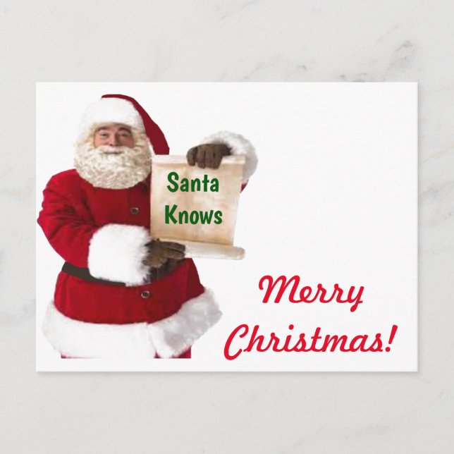 Santa Conoce la postal de los Navidades (Anverso)