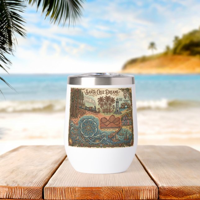 Santa Cruz California Dreams Map – Vibrant Coast (Playa (girada))