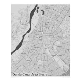 Santa Cruz de la Sierra, poster de mapas