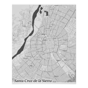 Santa Cruz de la Sierra, poster de mapas
