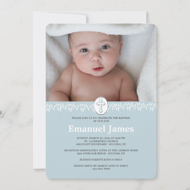 Santa Cruz Foto Invitación religiosa (Anverso)