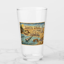 Santa Cruz Pop Art Map – Bold Coastal Landmark