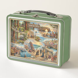 Santa Cruz Vibe Map – Cultural Coastal Art Print