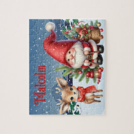 Santa Custom Child Name Puzzle 