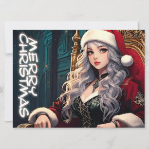 Santa de Cabello Plateado – Feliz Navidad