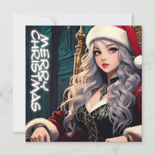 Santa de Cabello Plateado – Feliz Navidad