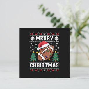 Santa de estilo suéter feo de Navidad fútbol ameri