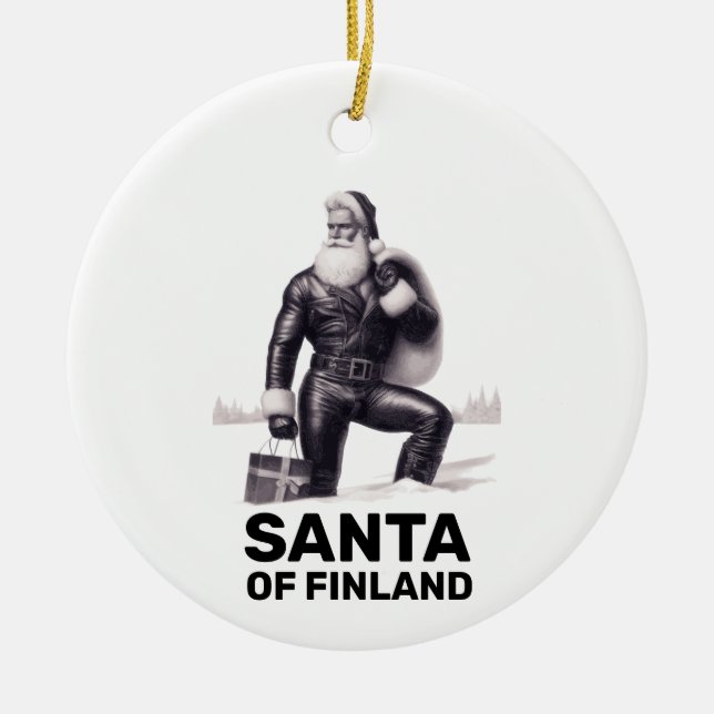 Santa de Finlandia - Ornamento de Navidad Gay / LG (Frente)