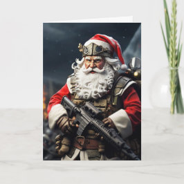 Santa de la Segunda Enmienda Tarjeta de Navidad Co