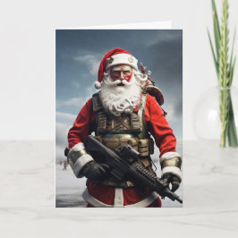 Santa de la Segunda Enmienda Tarjeta de Navidad Pa