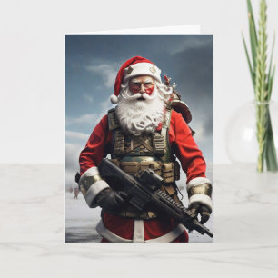 Santa de la Segunda Enmienda Tarjeta de Navidad Pa