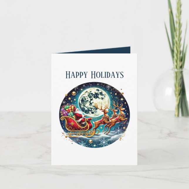 Santa de Navidad agregar mensaje Feliz (Anverso)