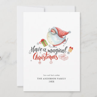 Santa de Navidad alegre acuarela minimalista moder