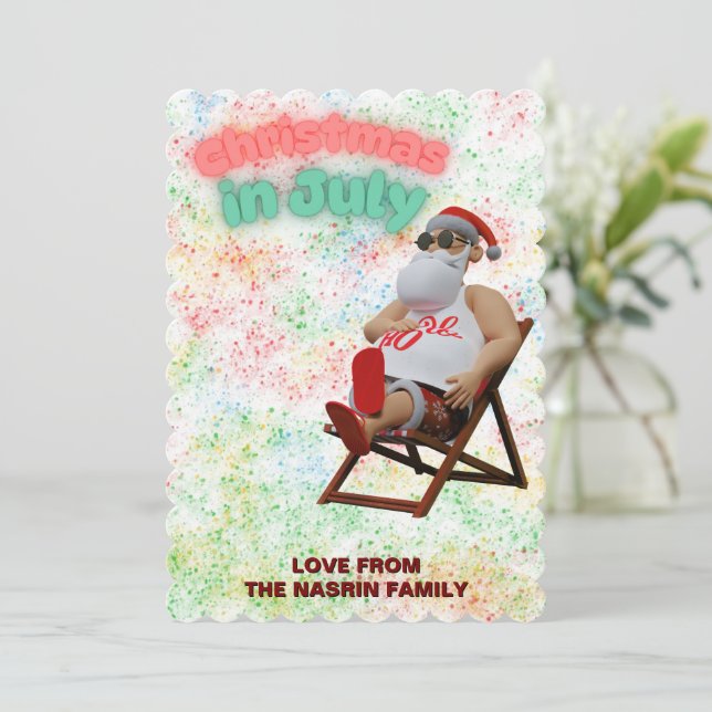 Santa de Navidad en Julio  (Anverso de pie)