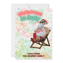 Santa de Navidad en Julio
