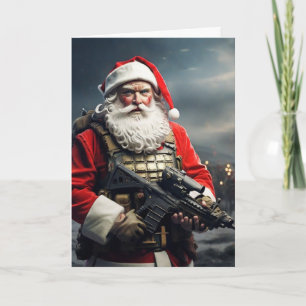 Santa del Segunda Enmienda Tarjeta de Navidad Cons