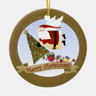 Santa Delivers | Ornamento de Navidad