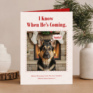 Santa Detective Lindo Perro Divertido Navidad