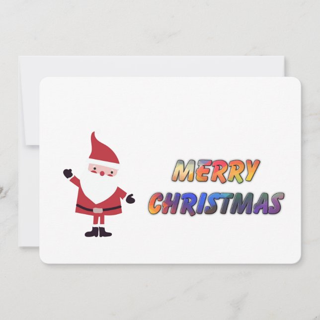 Santa dice Feliz Navidad - Personaliza foto (Anverso)