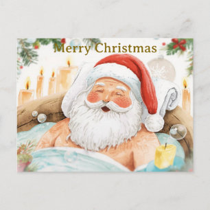 Santa en el spa de la bañera tema de Navidad