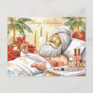 Santa en el spa de la bañera tema de Navidad