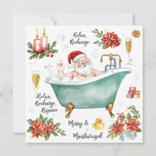 Santa en el spa de la bañera tema de Navidad