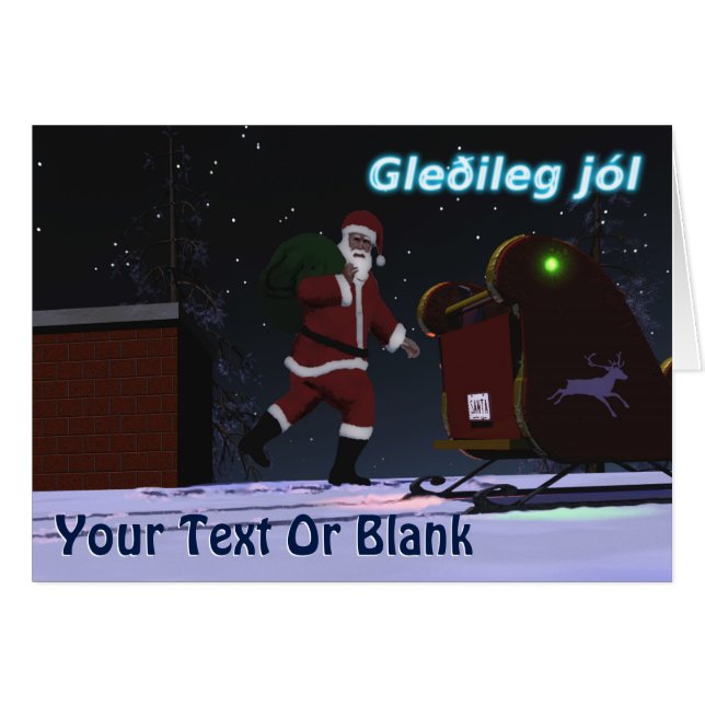 Santa en el techo - Gleðileg jól (Anverso (Horizontal))