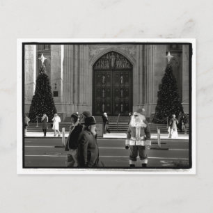 Santa en la postal de la catedral de St Patrick