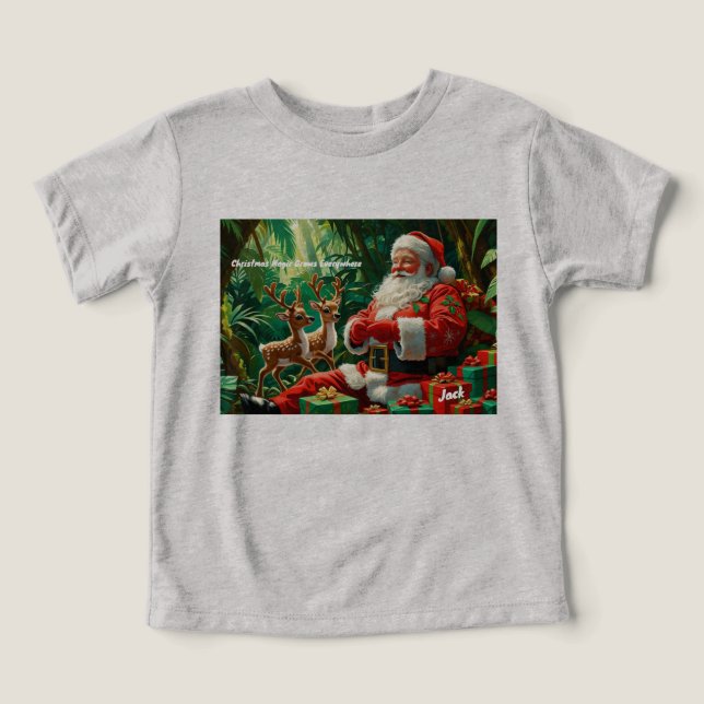 Santa en la selva - Mensaje de Personalizado (Diseño delantero )