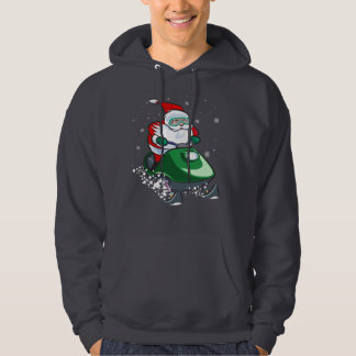 Santa en una sudadera con capucha del navidad del