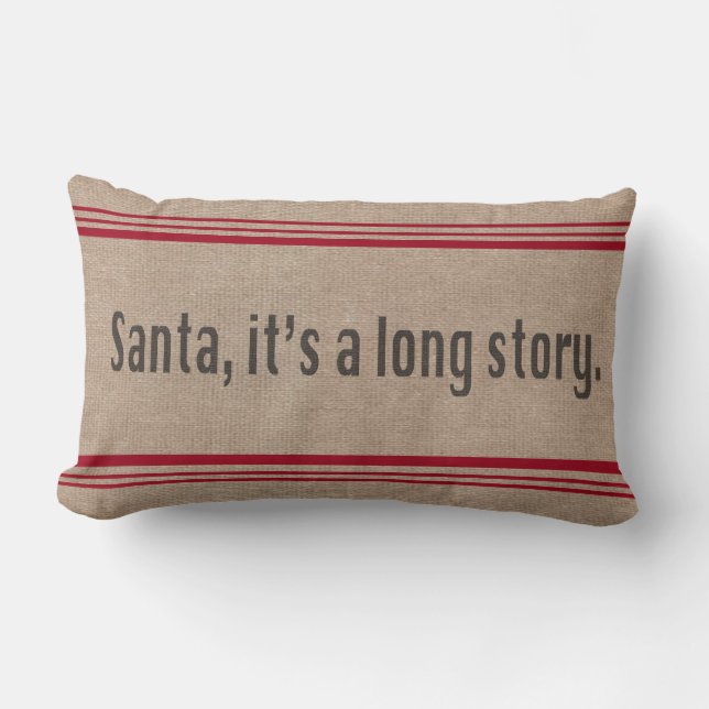 Santa, es una almohada larga de la historia (Anverso)
