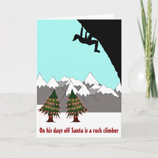 Santa es una tarjeta de Navidades para escaladores (Anverso)