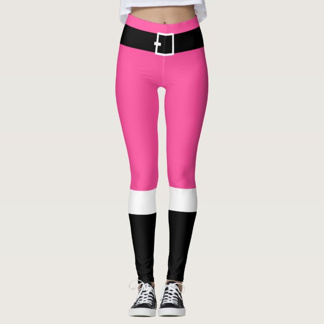 Santa Fancy Pants Hot Pink Leggings (Anverso)