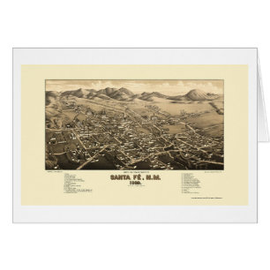 Santa Fe, mapa panorámico del nanómetro - 1882
