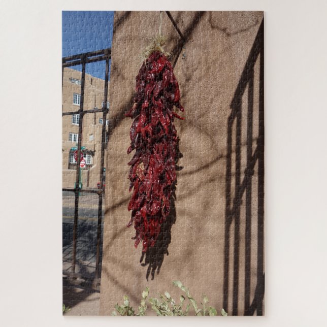 Santa Fe Nuevo México Chili Ristra Jigsaw Puzzle (Vertical)