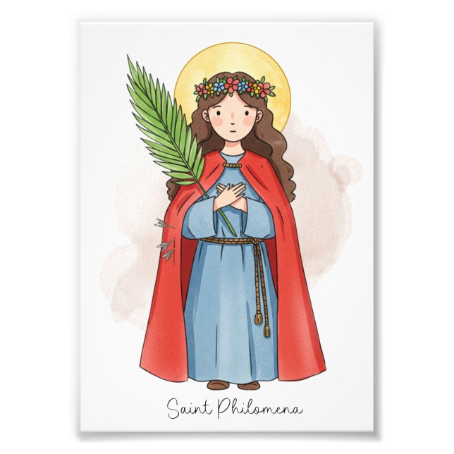 Santa Filomena, Impresión de Foto Católica (Frente)
