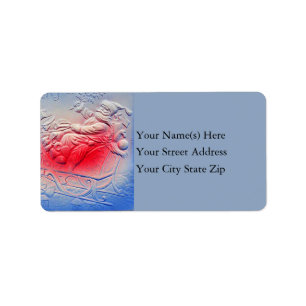 Santa grabado en relieve en etiqueta de dirección