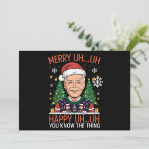 Santa gracioso Joe Biden Feliz Uh Uh Navidad Feo