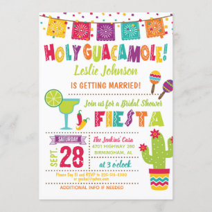 Santa Guacamole Bridal Shower Fiesta Invitación W