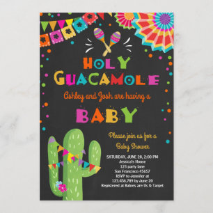 Santa Guacamole Fiesta Bebé ducha invitación a Méx