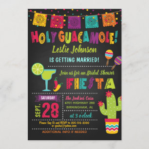 Santa Guacamole Fiesta Bridal Ducha Invitación